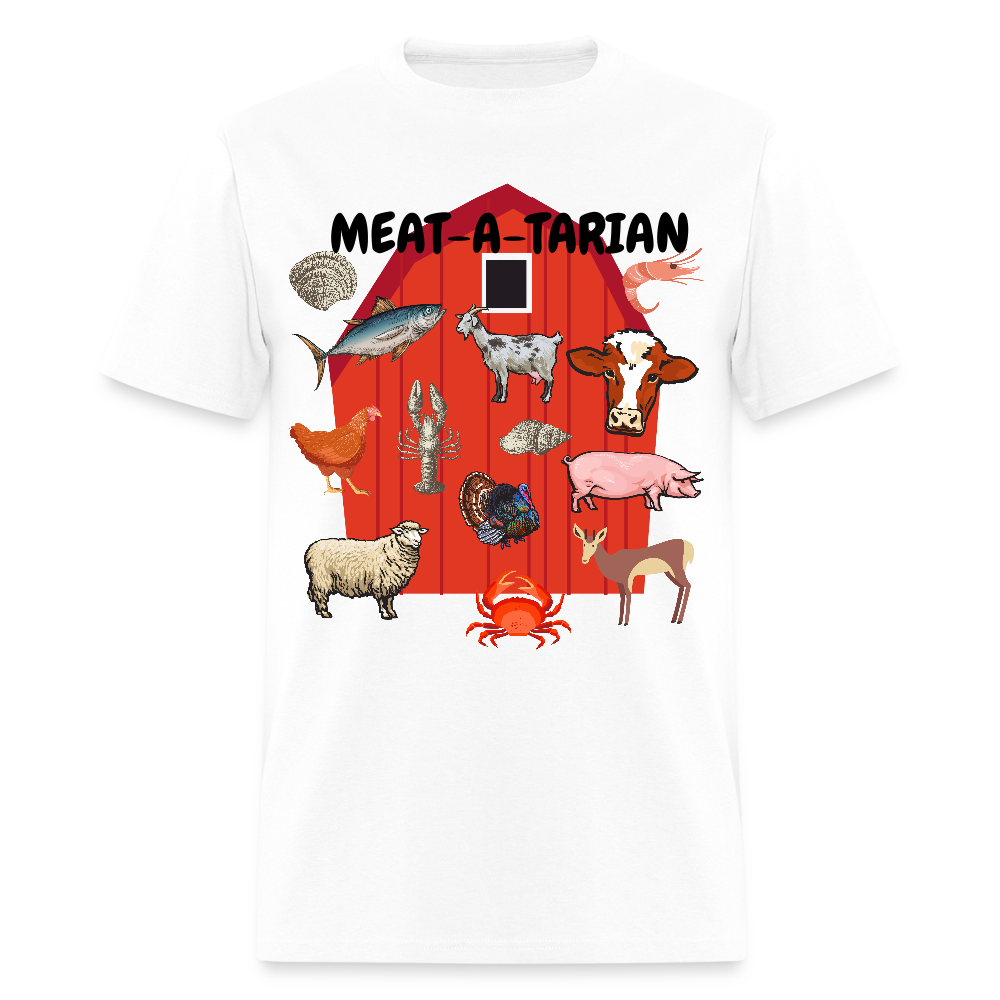 Meat-a-tarian Unisex Classic T-Shirt - white