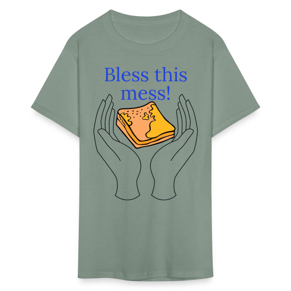 Bless This Mess T-Shirt - sage