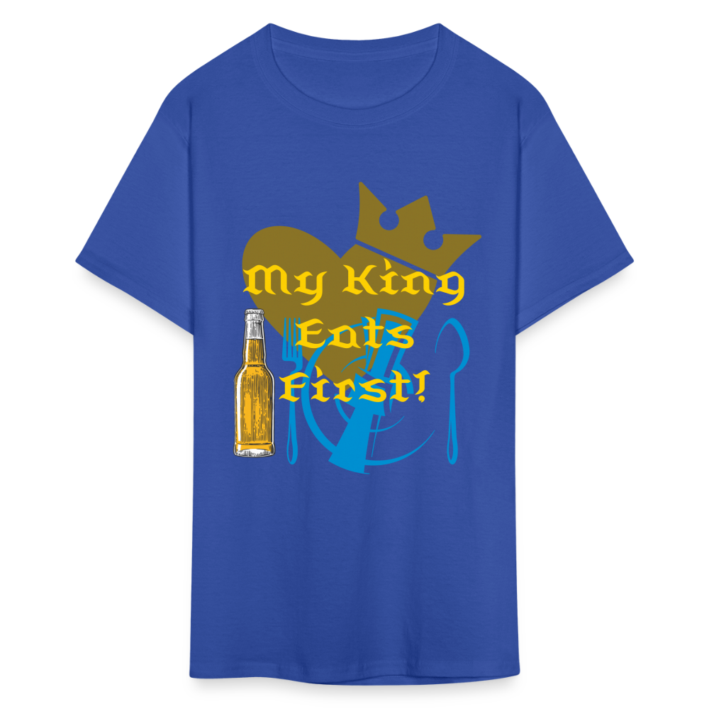 My King Eats First T-Shirt - royal blue