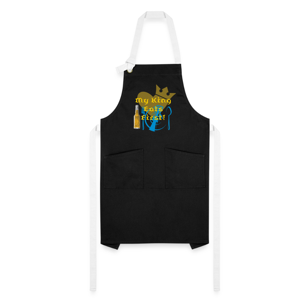 My King Artisan Apron - black/white