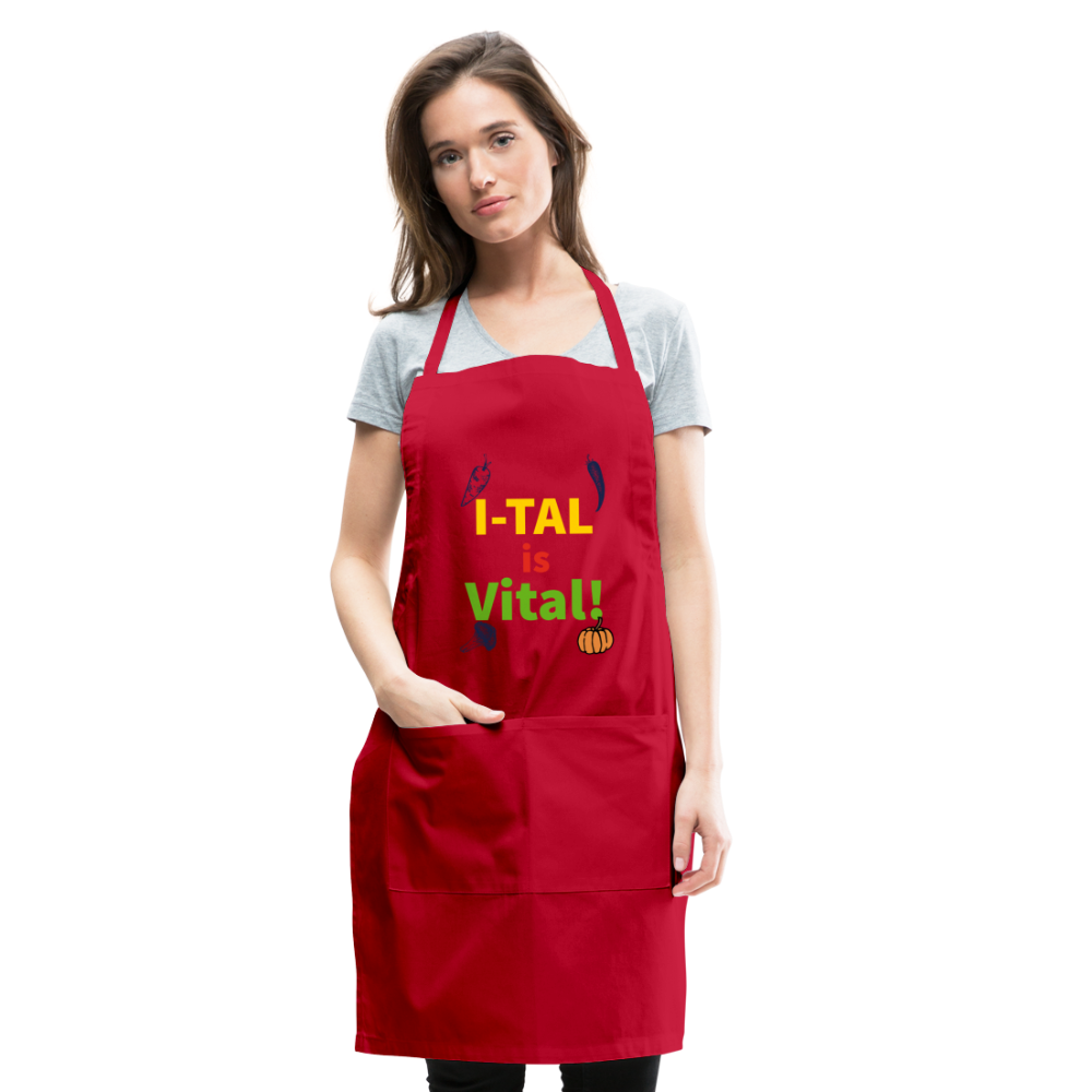 I-tal Is Vital Adjustable Apron - red