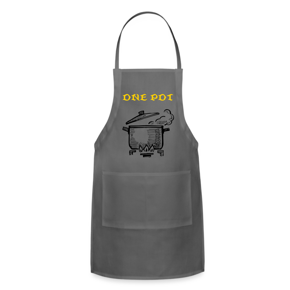 One Pot Adjustable Apron - charcoal