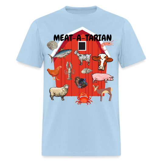 Meat-a-tarian Unisex Classic T-Shirt - powder blue