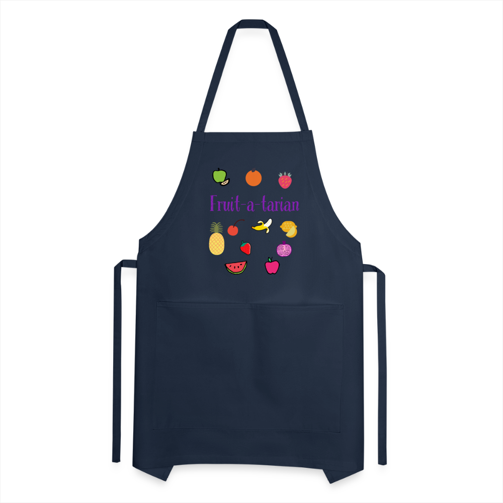 Fruit-a-tarian Adjustable Apron - navy