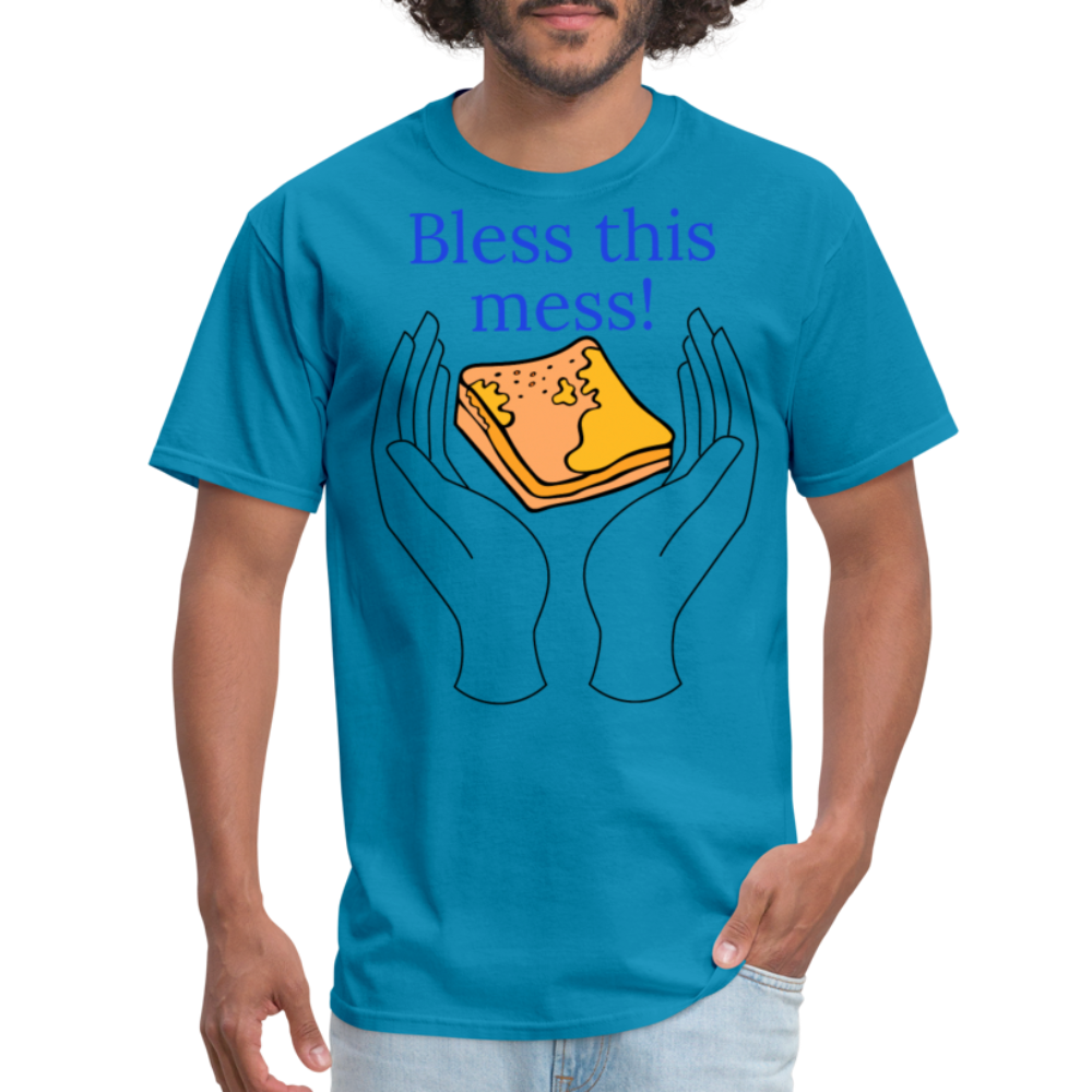 Bless This Mess T-Shirt - turquoise
