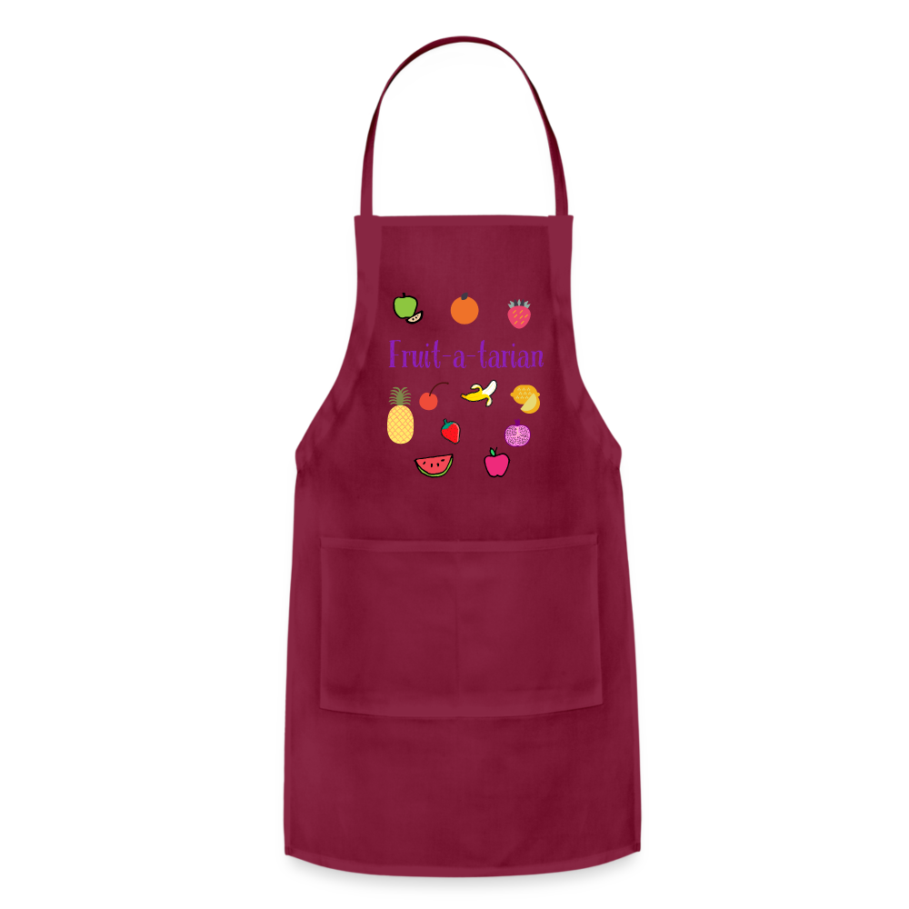 Fruit-a-tarian Adjustable Apron - burgundy
