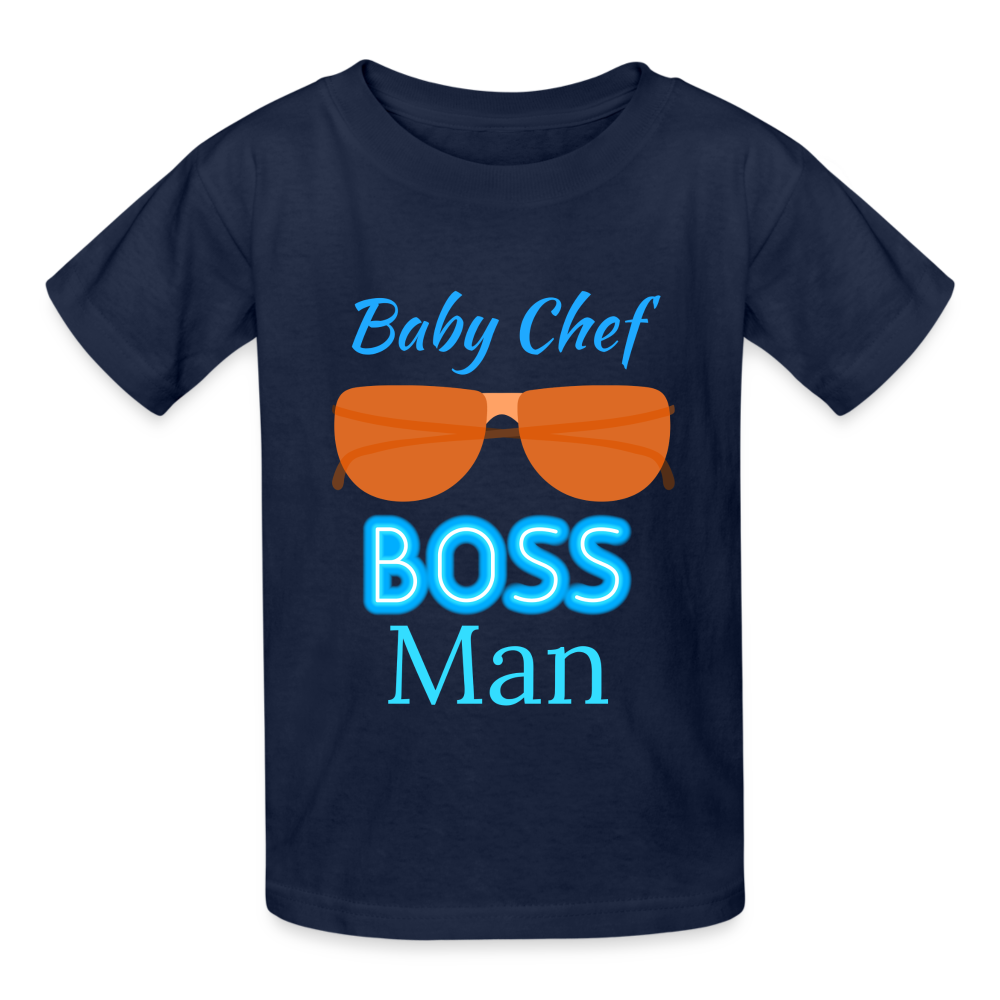 Baby Chef Boss Man Youth T-Shirt - navy