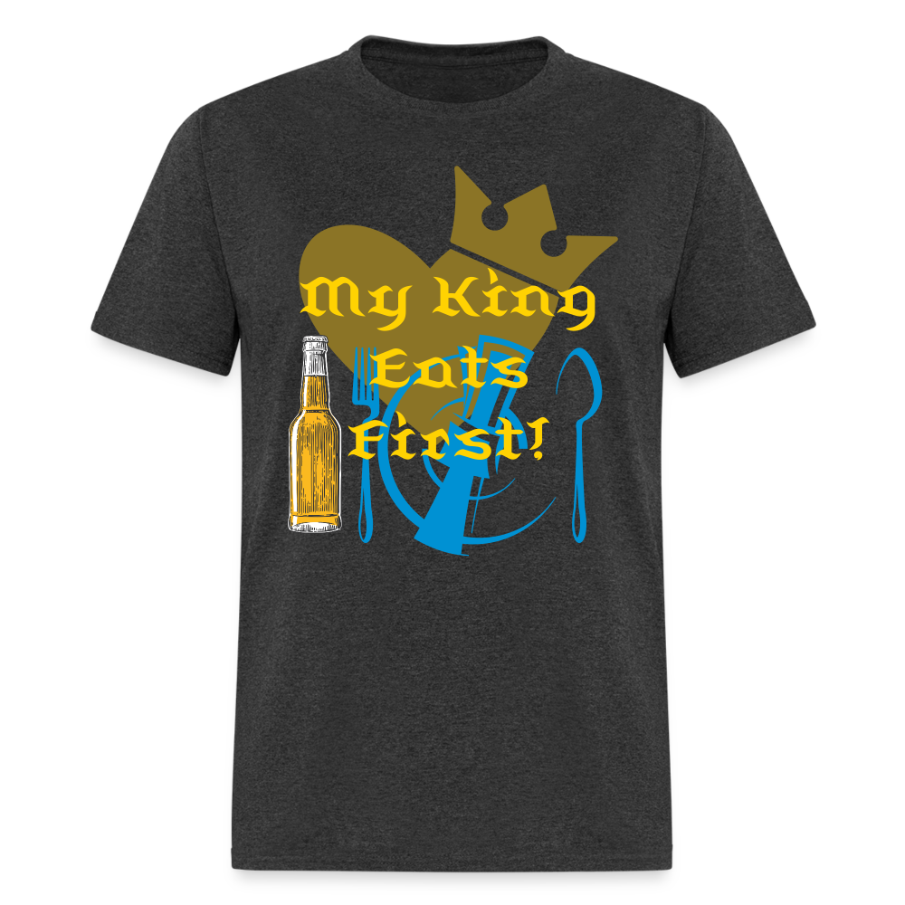 My King Eats First T-Shirt - heather black