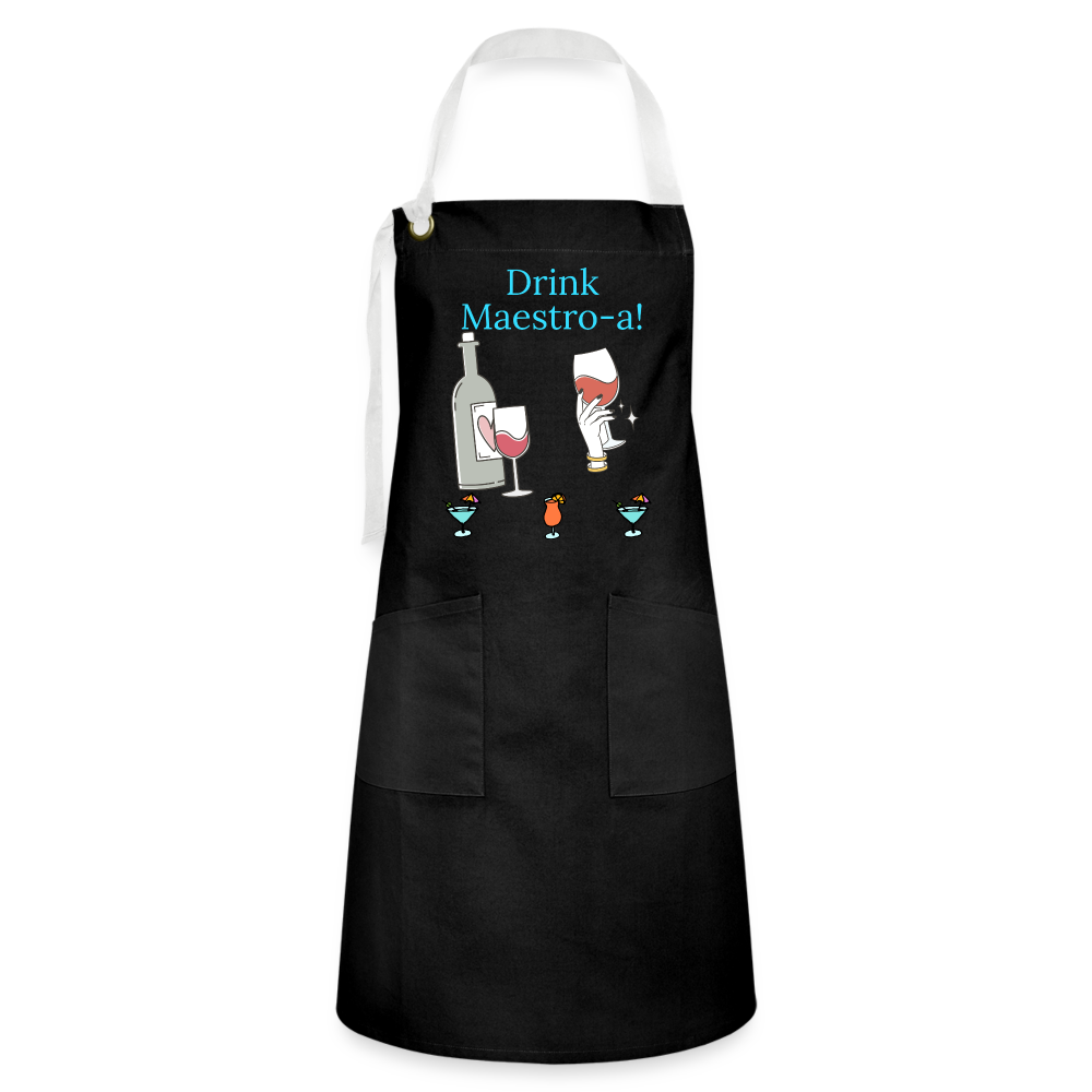 Drink Maestro-a Artisan Apron - black/white