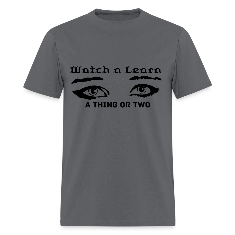 Watch n Learn T-shirt - charcoal