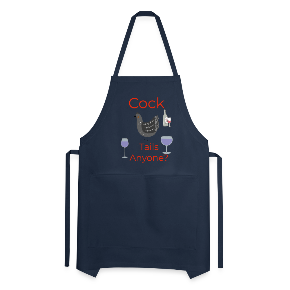 Cock Tails Adjustable Apron - navy
