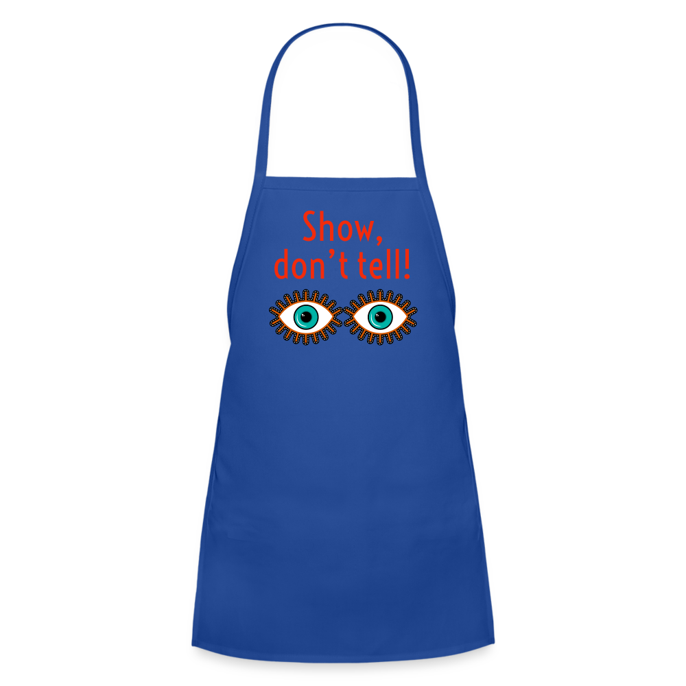 Show Don't Tell Kids' Apron - royal blue