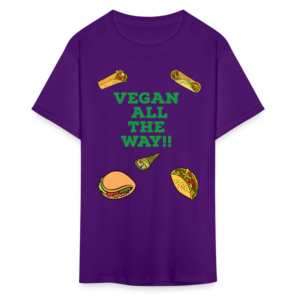 Vegan All The Way T-Shirt - purple
