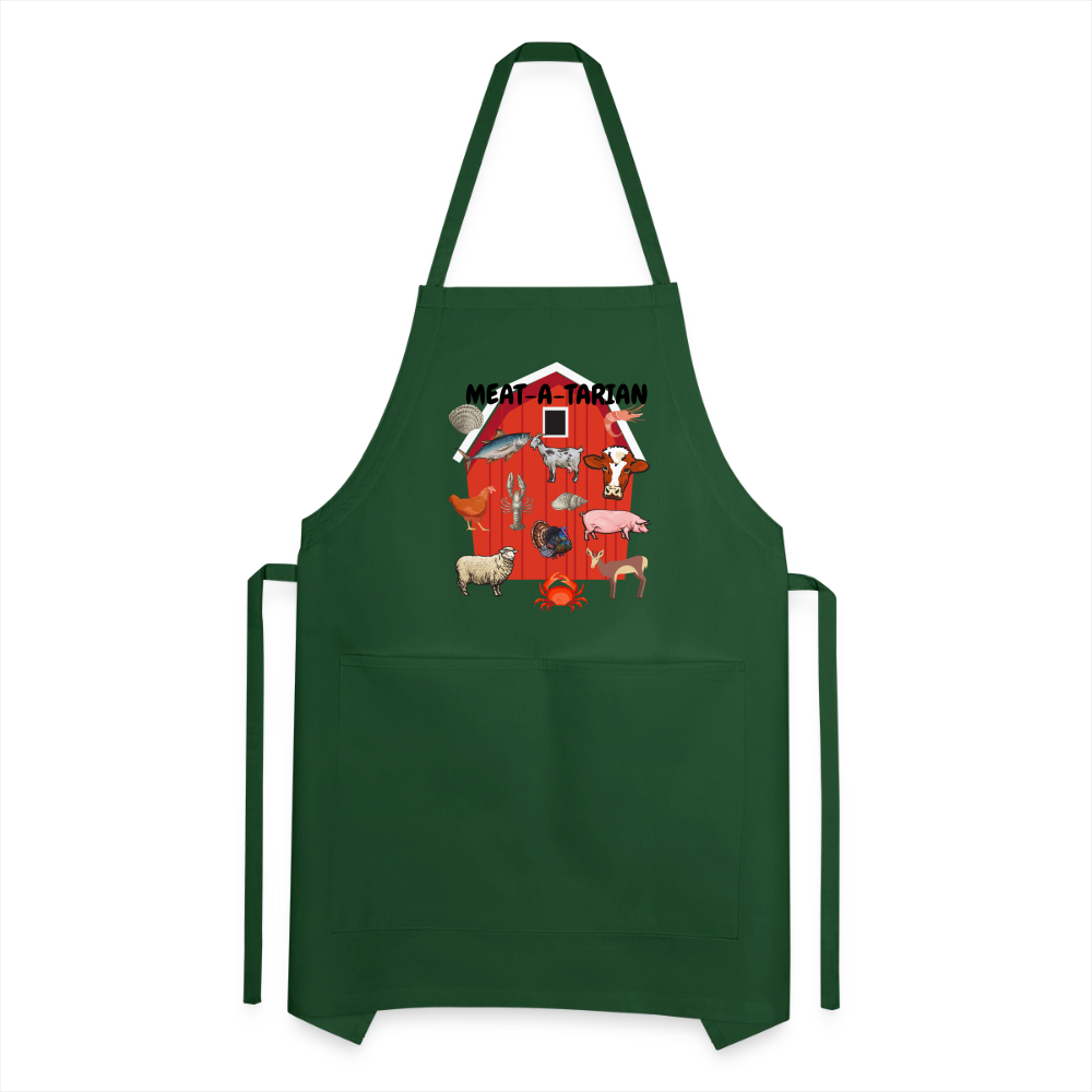 Meat-a-tarian Adjustable Apron - forest green