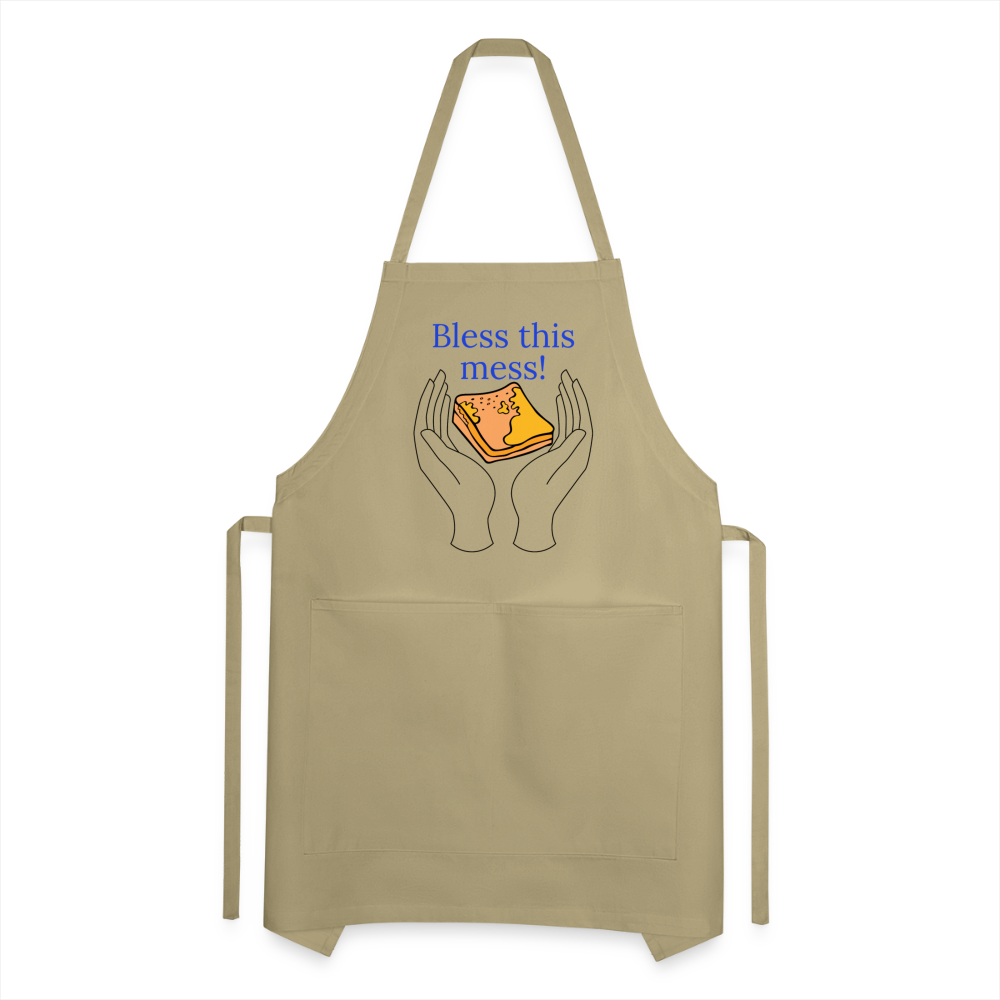 Bless this Mess Adjustable Apron - khaki