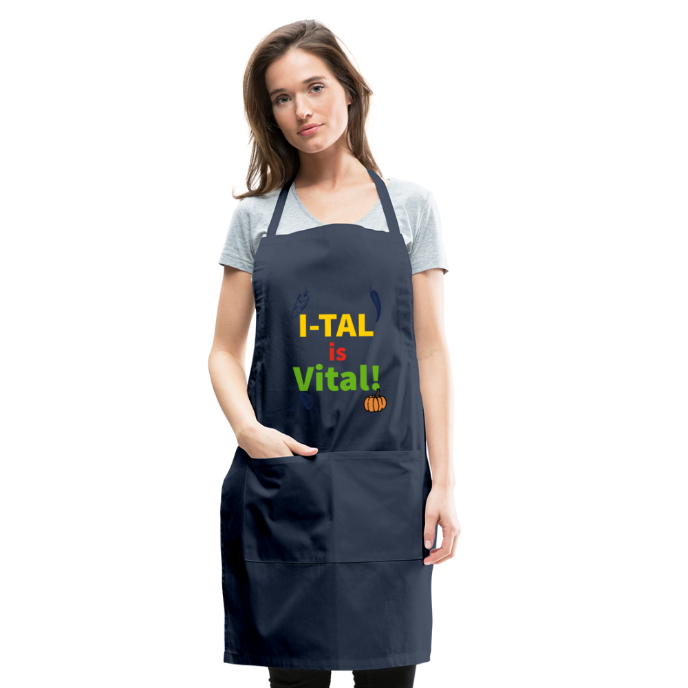 I-tal Is Vital Adjustable Apron - navy