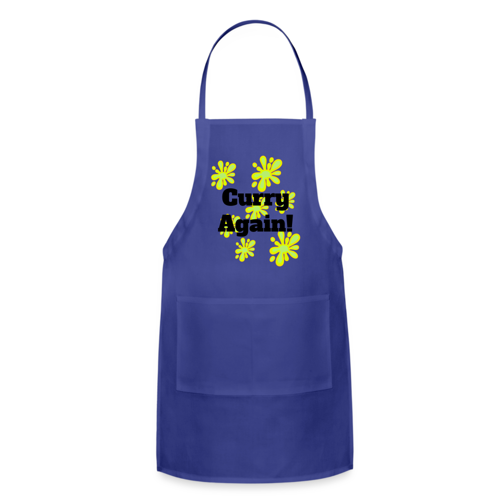 Curry Again! Adjustable Apron - royal blue