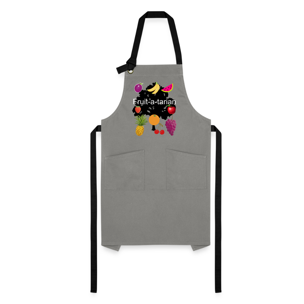 Fruit-a-tarian Artisan Apron - gray/black