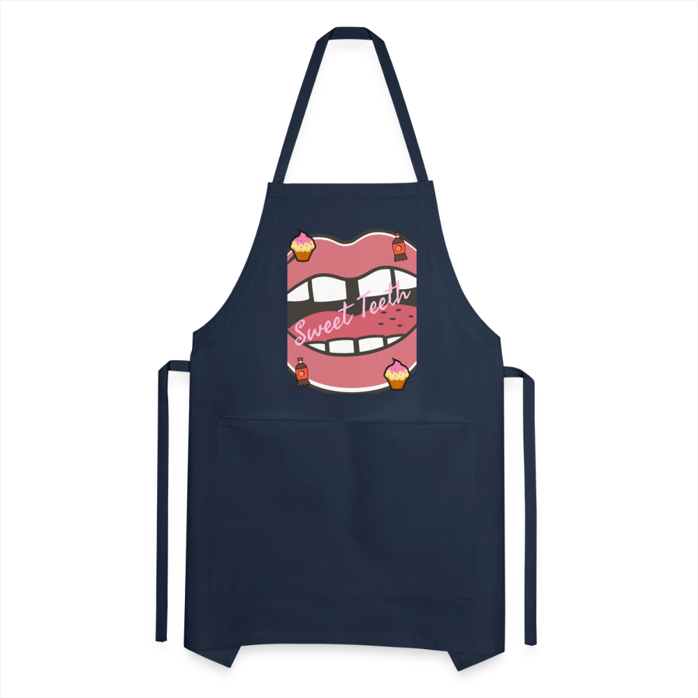 Sweet Teeth Adjustable Apron - navy