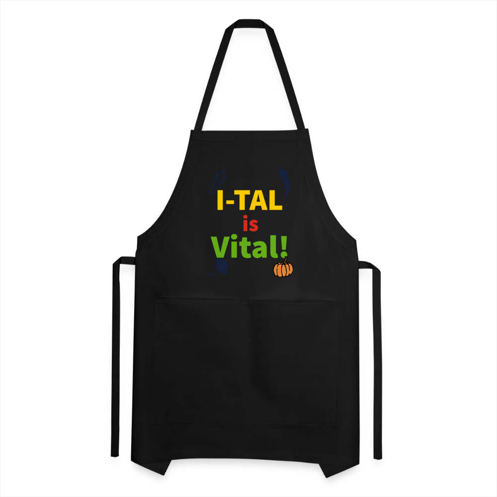 I-tal Is Vital Adjustable Apron - black