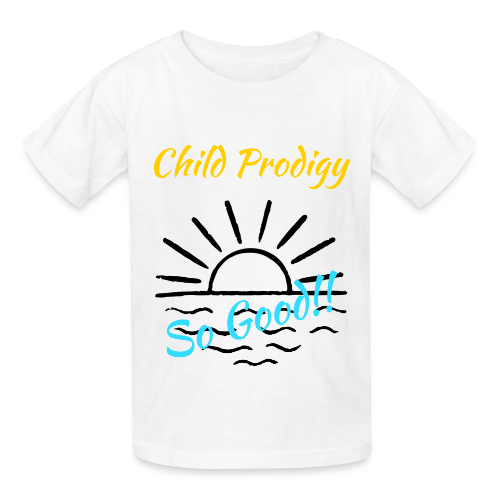 Child Prodigy Gildan Ultra Cotton Youth T-Shirt - white