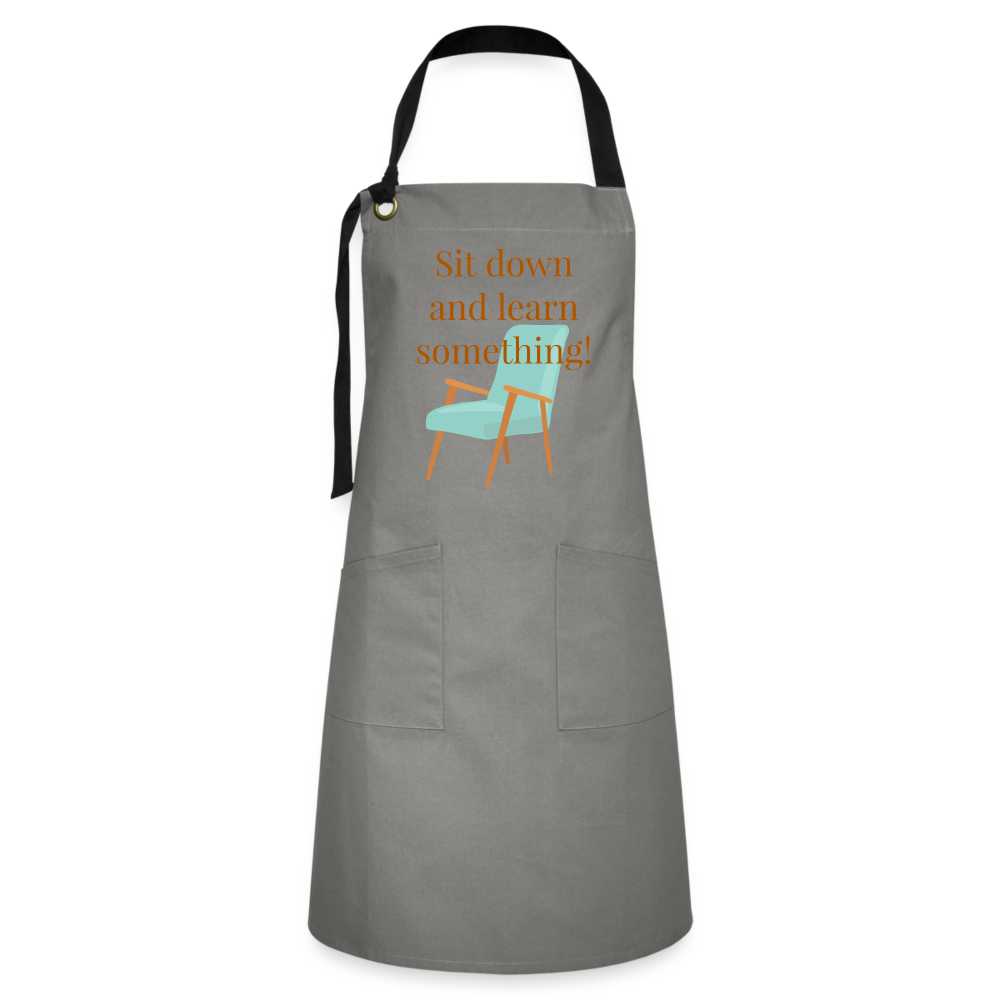 Sit Down Artisan Apron - gray/black