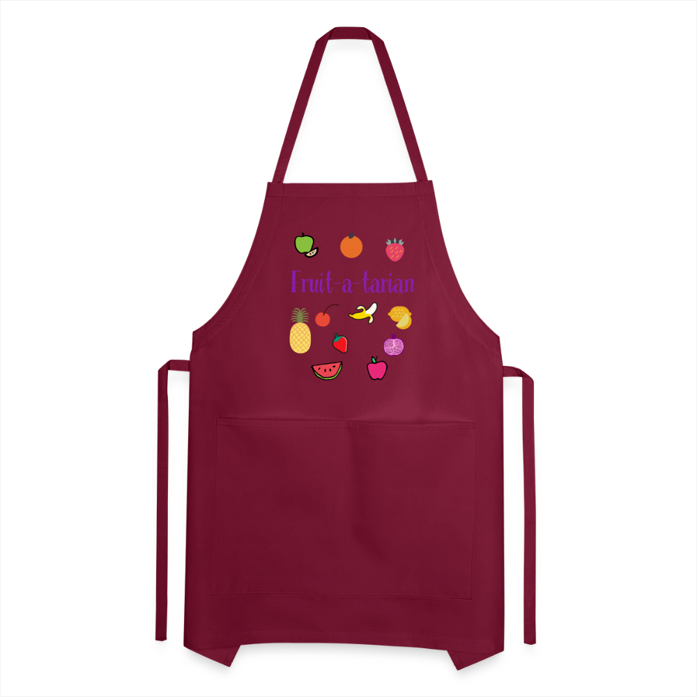 Fruit-a-tarian Adjustable Apron - burgundy