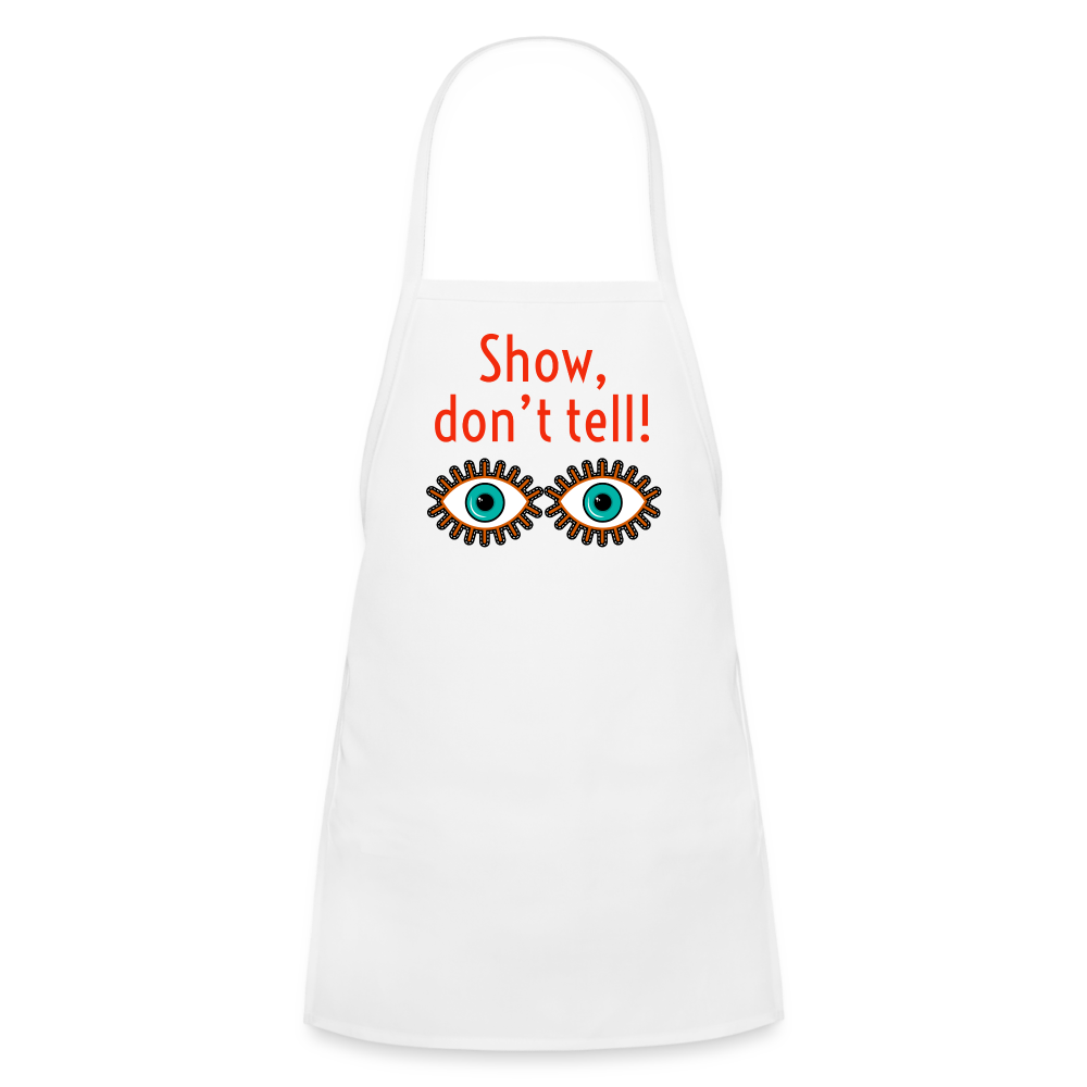 Show Don't Tell Kids' Apron - white