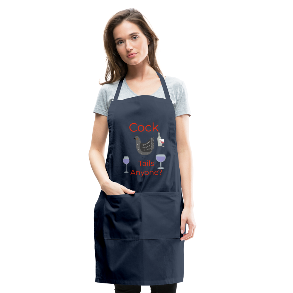 Cock Tails Adjustable Apron - navy