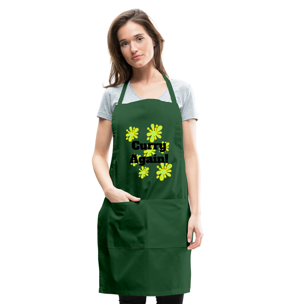 Curry Again! Adjustable Apron - forest green