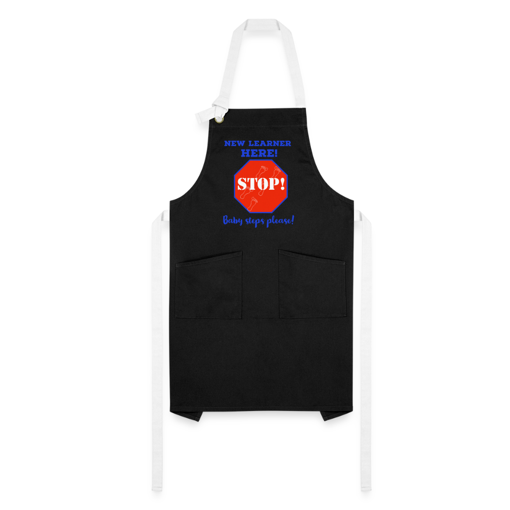 New Learner Artisan Apron - black/white