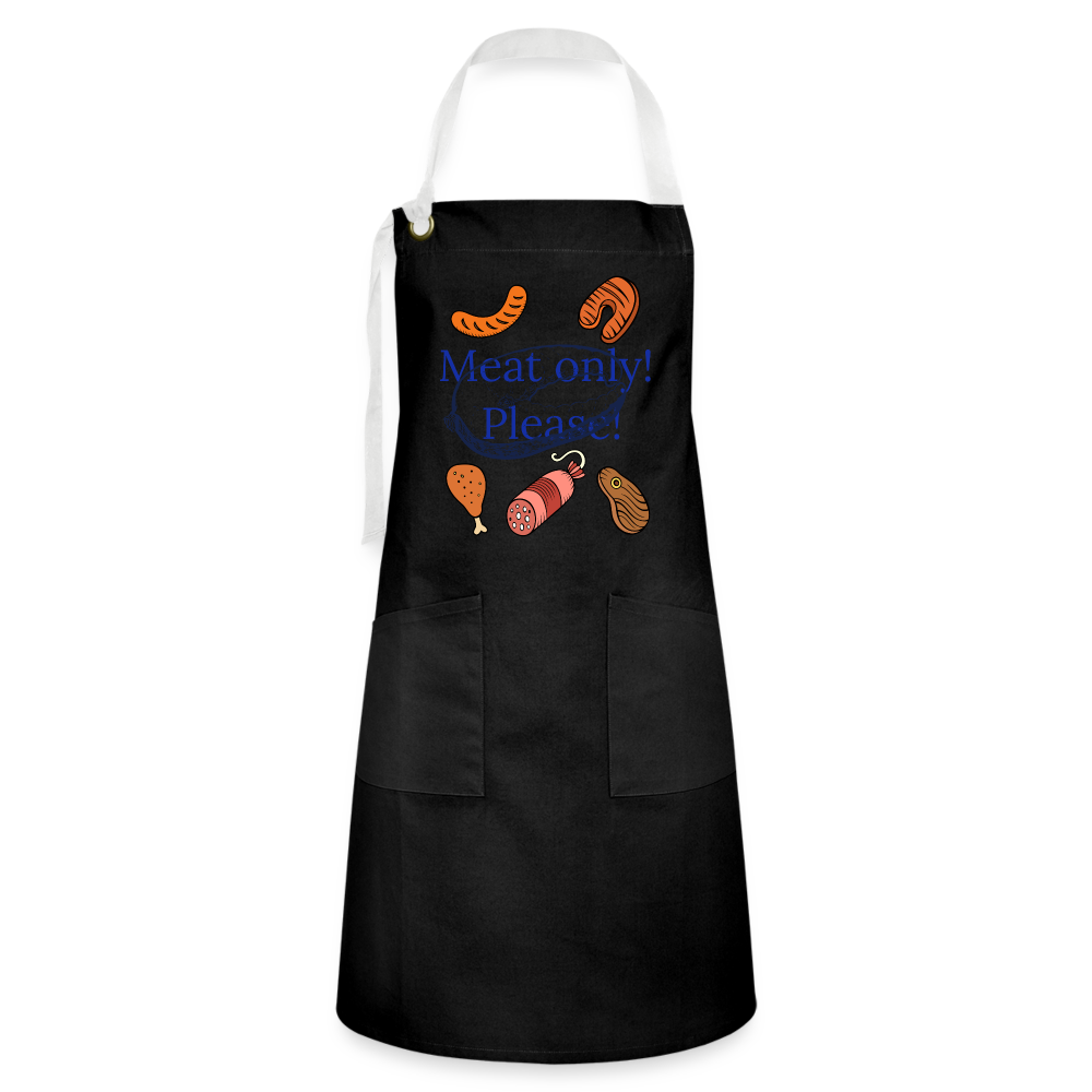 Meat Only Artisan Apron - black/white