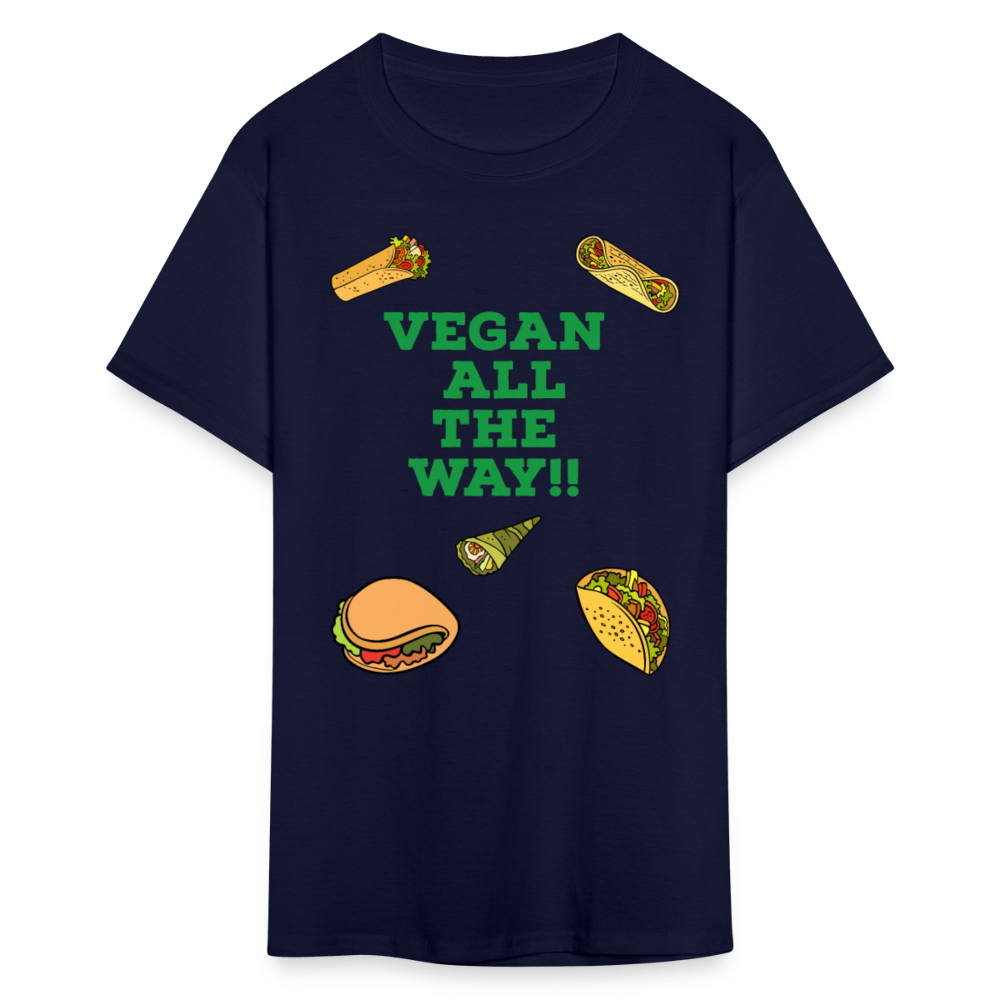 Vegan All The Way T-Shirt - navy