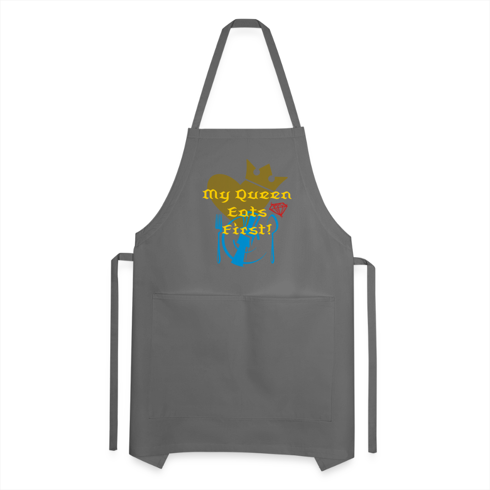 My Queen Adjustable Apron - charcoal