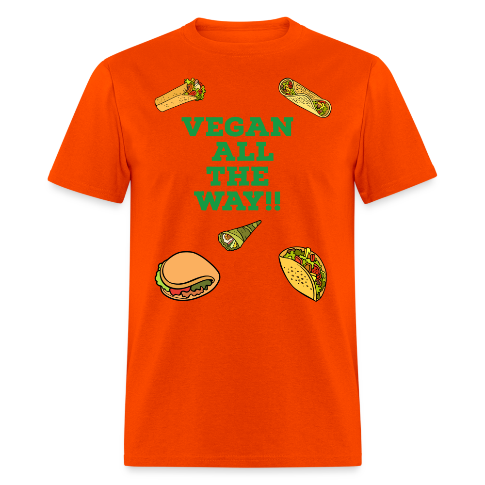 Vegan All The Way T-Shirt - orange