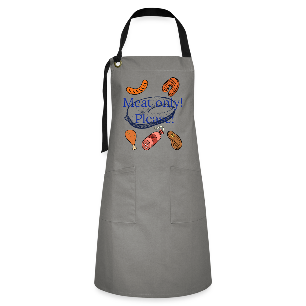 Meat Only Artisan Apron - gray/black