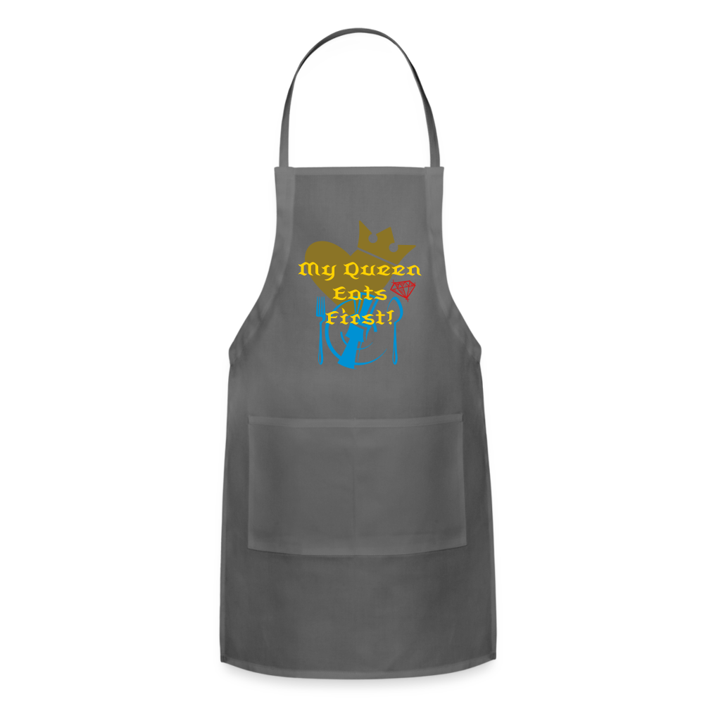 My Queen Adjustable Apron - charcoal