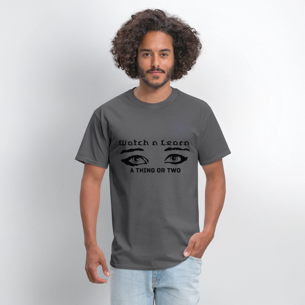 Watch n Learn T-shirt - charcoal