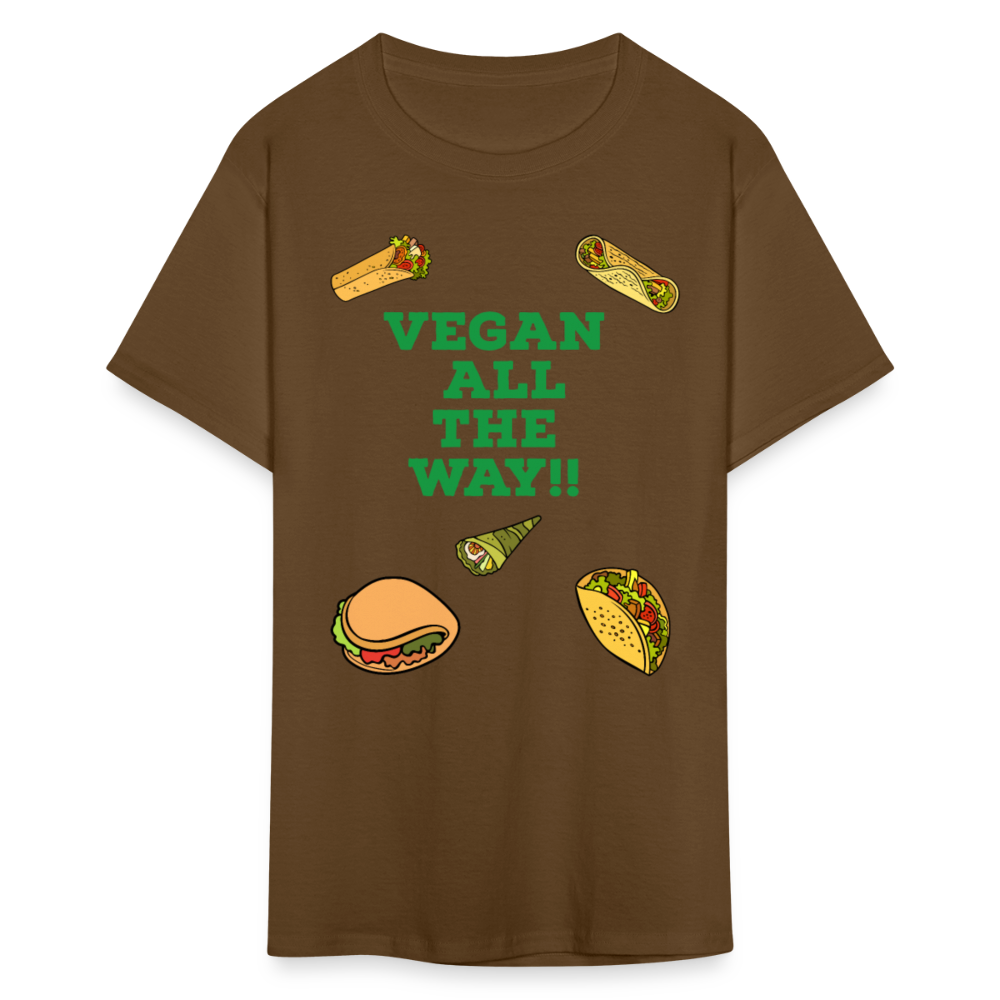 Vegan All The Way T-Shirt - brown