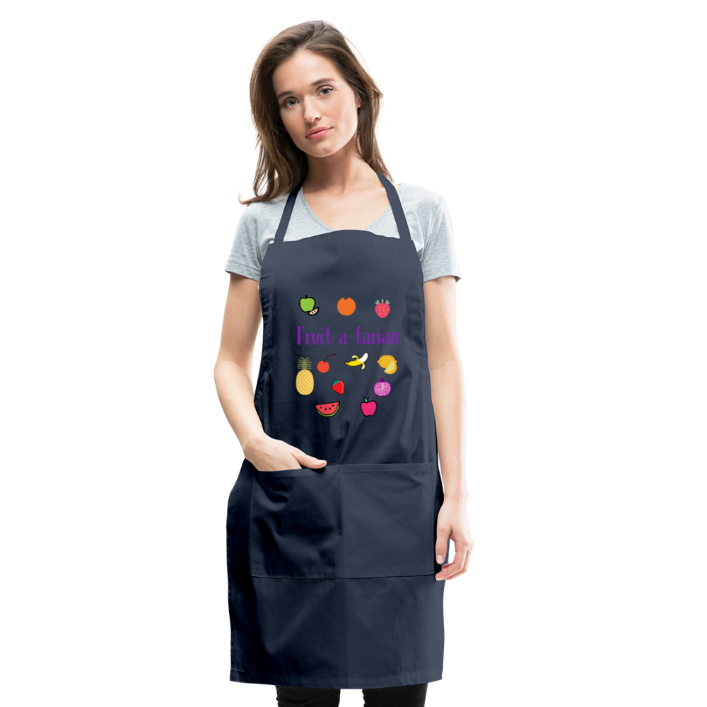 Fruit-a-tarian Adjustable Apron - navy