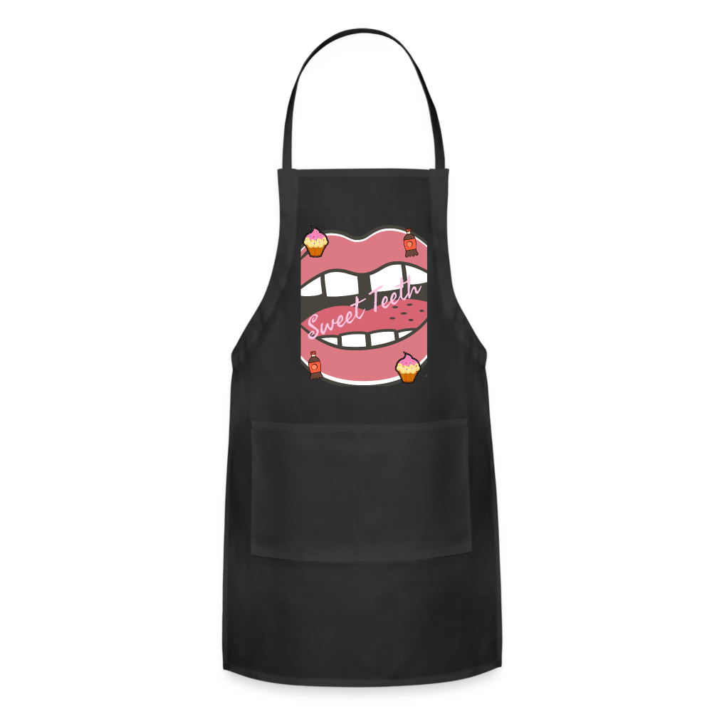Sweet Teeth Adjustable Apron - black