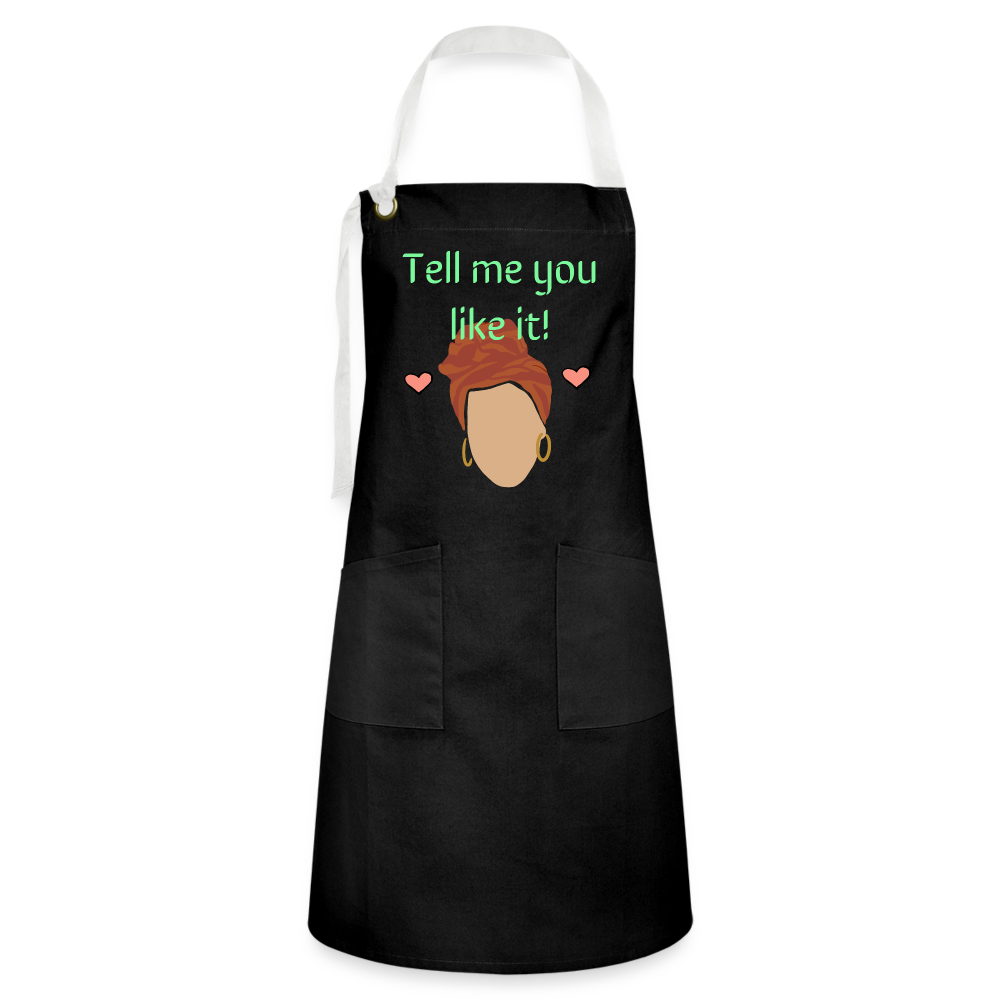 Tell Me Artisan Apron - black/white