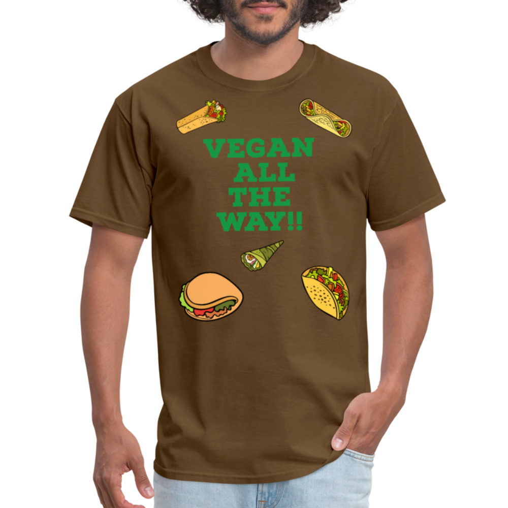 Vegan All The Way T-Shirt - brown