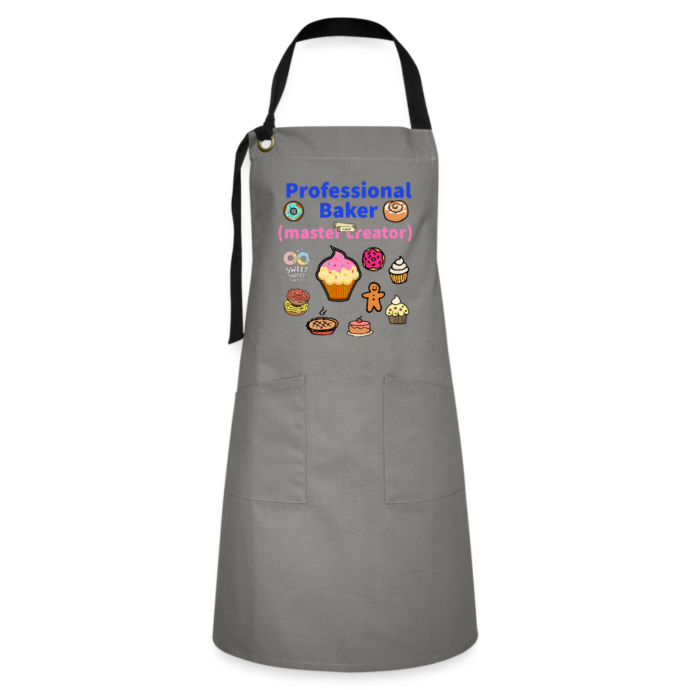 Prof Baker Artisan Apron - gray/black