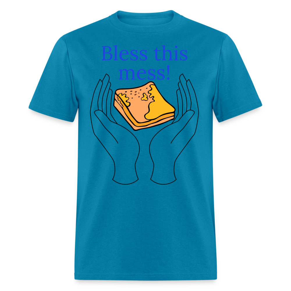 Bless This Mess T-Shirt - turquoise