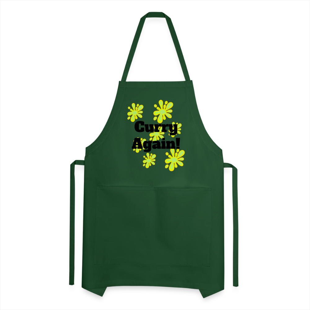 Curry Again! Adjustable Apron - forest green