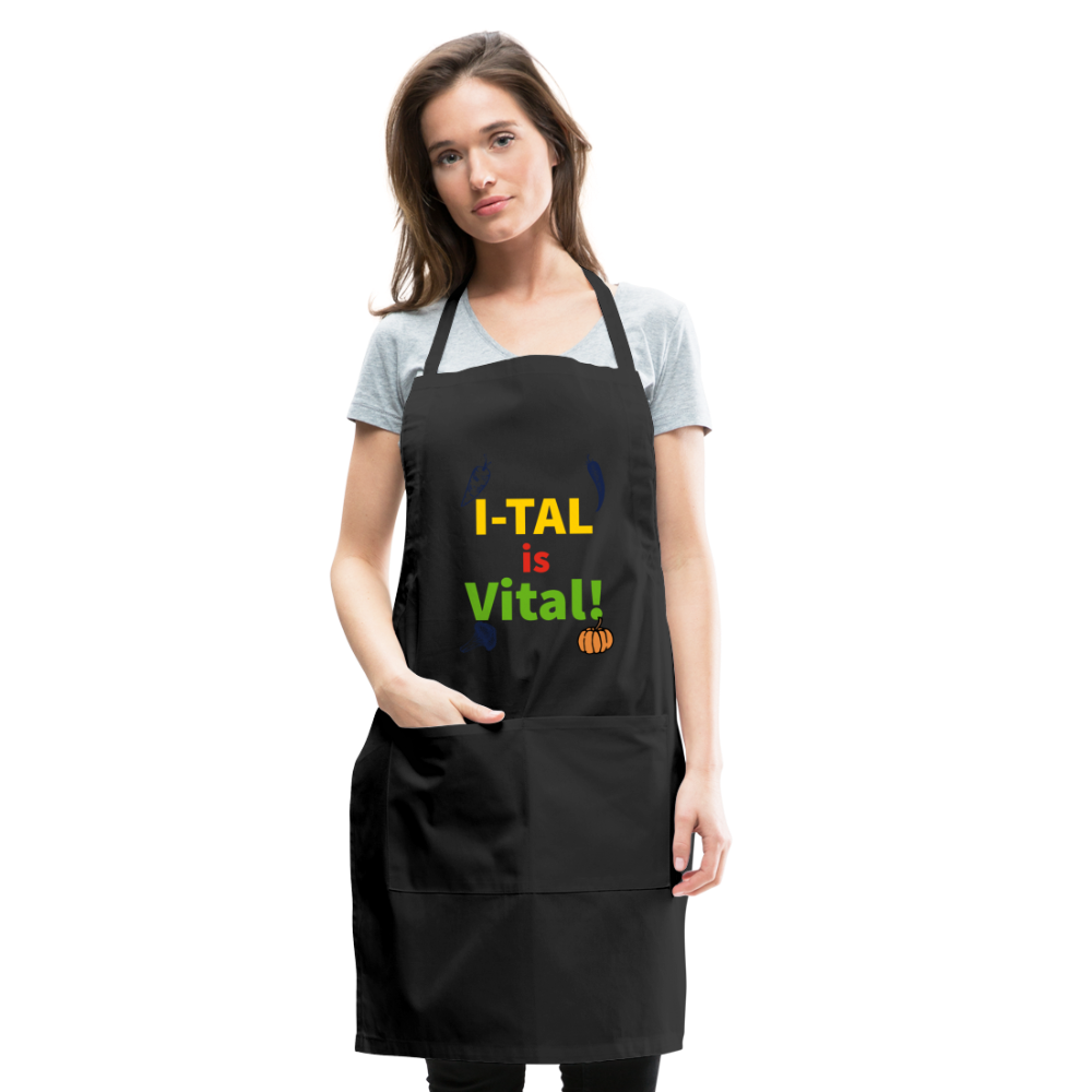 I-tal Is Vital Adjustable Apron - black