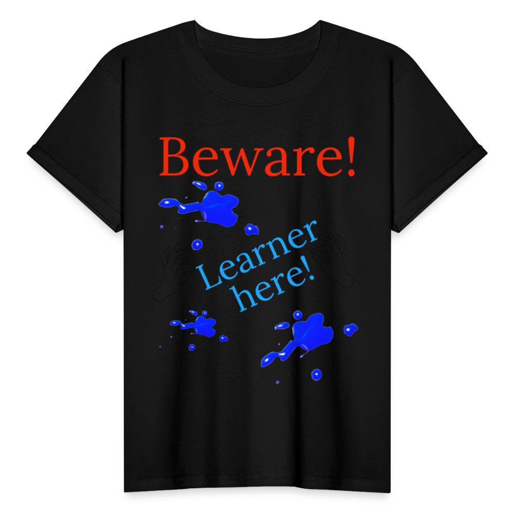 Beware Learner Warning Youth T-Shirt - black