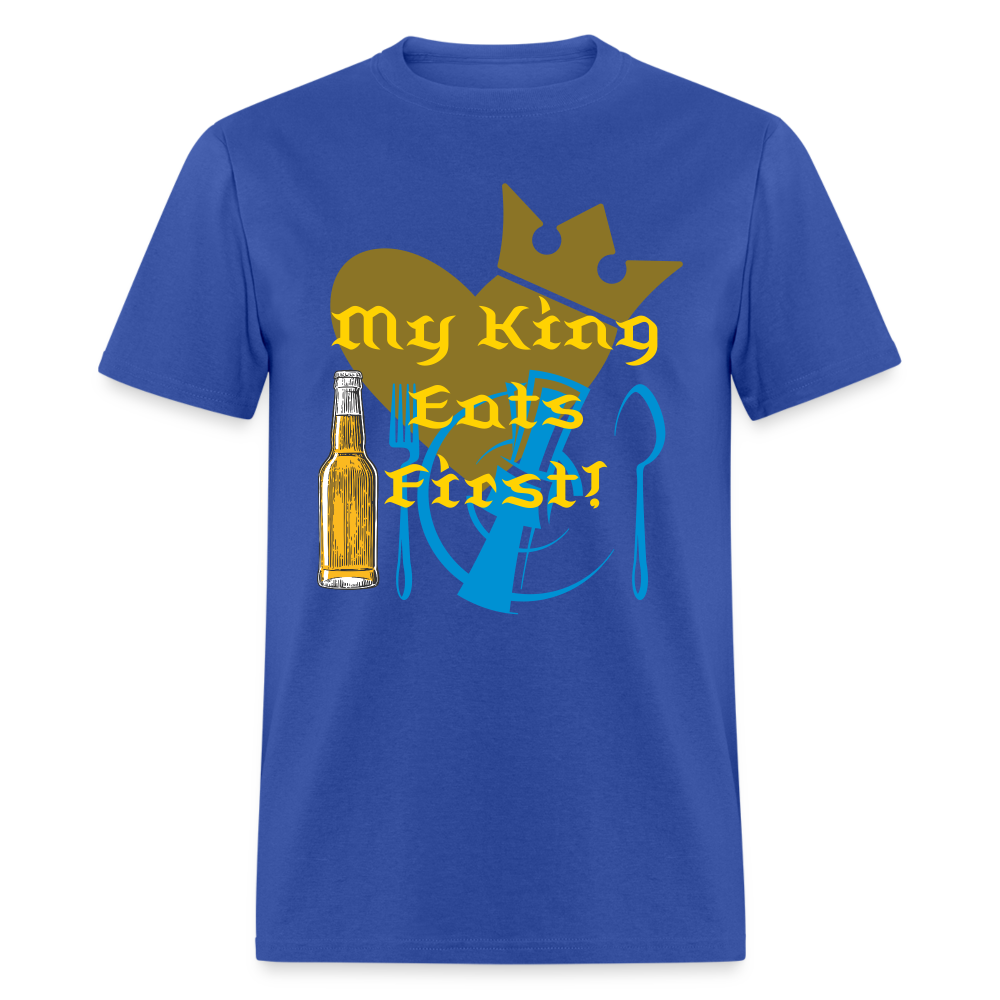 My King Eats First T-Shirt - royal blue