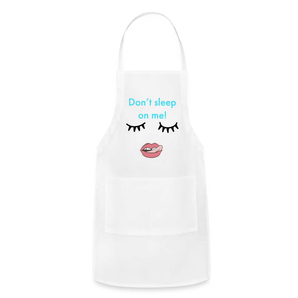 Don't Sleep Adjustable Apron - white